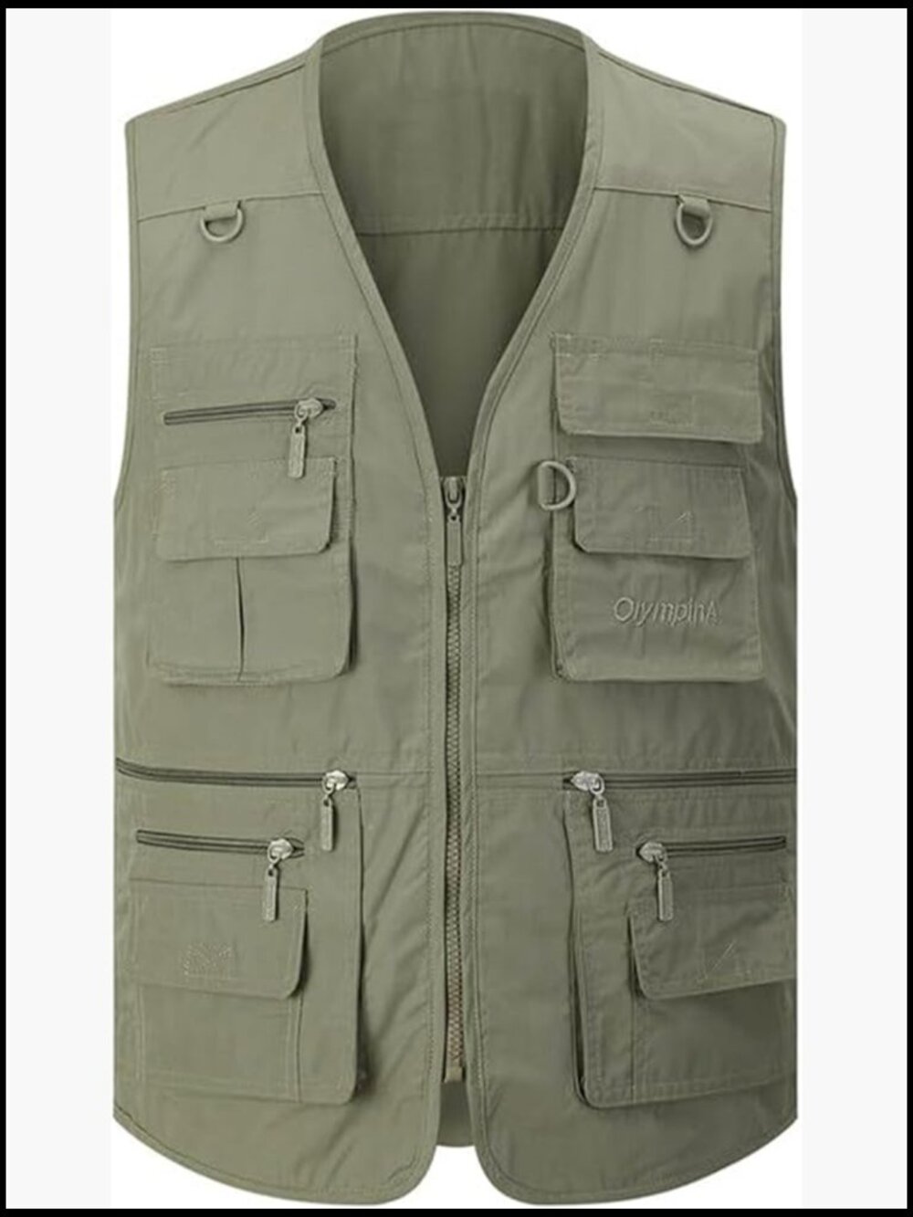 Men's Fishing Vest Utility Safari Travel Vest with Pockets Outdoor Work